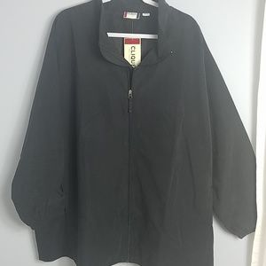 Mens 4XL Clique Black Micro Suede Zip Front Lined Jacket